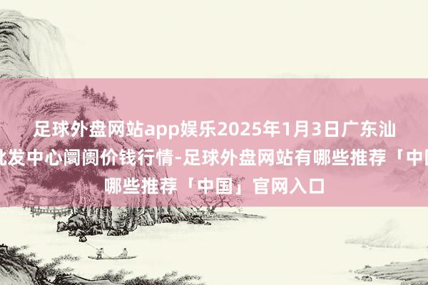 足球外盘网站app娱乐2025年1月3日广东汕头农副居品批发中心阛阓价钱行情-足球外盘网站有哪些推荐「中国」官网入口