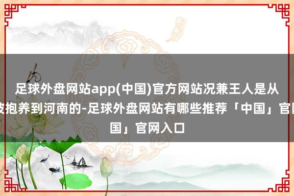 足球外盘网站app(中国)官方网站况兼王人是从上海被抱养到河南的-足球外盘网站有哪些推荐「中国」官网入口